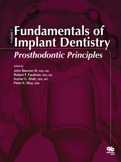 Title details for Fundamentals of Implant Dentistry, Volume 1 by John Beumer III - Wait list